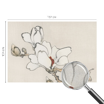 Dekoracyjna fototapeta na ścianę z delikatnym motywem magnolii