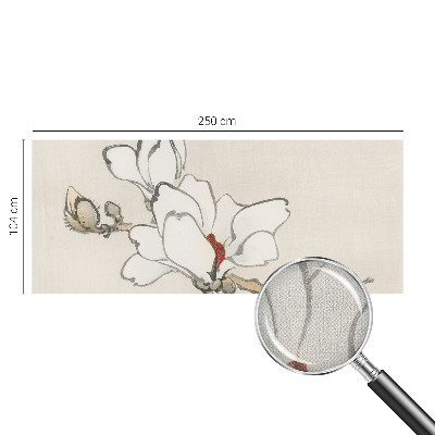 Dekoracyjna fototapeta na ścianę z delikatnym motywem magnolii