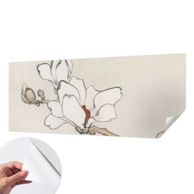 Dekoracyjna fototapeta na ścianę z delikatnym motywem magnolii