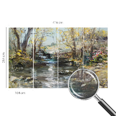 Tapeta fotograficzna z przedstawieniem leśnego strumienia