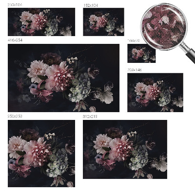 Tapeta fotograficzna samoprzylepna z kwiatową kompozycją