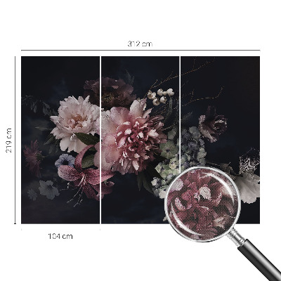 Tapeta fotograficzna samoprzylepna z kwiatową kompozycją
