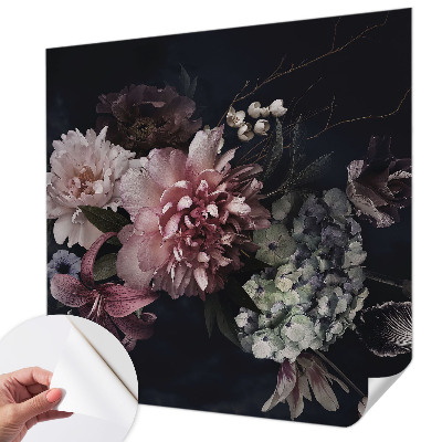 Tapeta fotograficzna samoprzylepna z kwiatową kompozycją