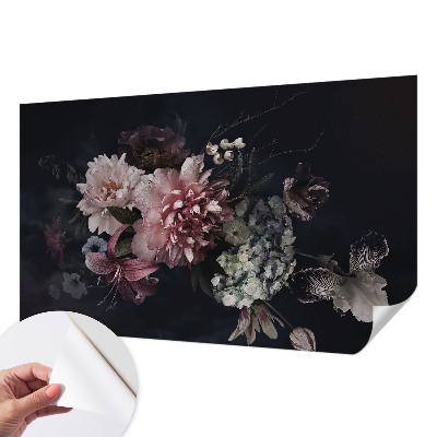 Tapeta fotograficzna samoprzylepna z kwiatową kompozycją