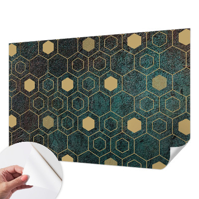 Tapeta fotograficzna samoprzylepna z geometrycznym wzorem heksagonów