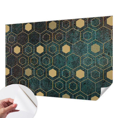 Tapeta fotograficzna samoprzylepna z geometrycznym wzorem heksagonów