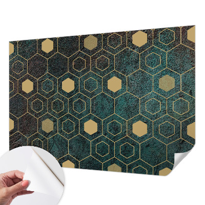 Tapeta fotograficzna samoprzylepna z geometrycznym wzorem heksagonów