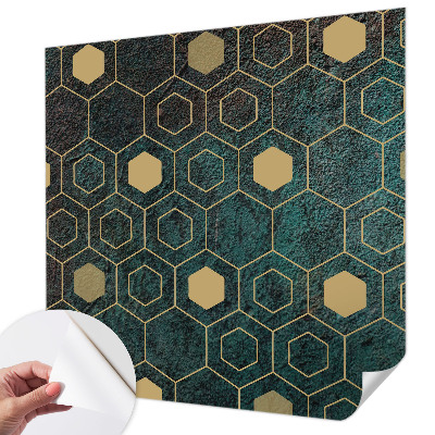 Tapeta fotograficzna samoprzylepna z geometrycznym wzorem heksagonów