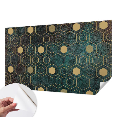 Tapeta fotograficzna samoprzylepna z geometrycznym wzorem heksagonów