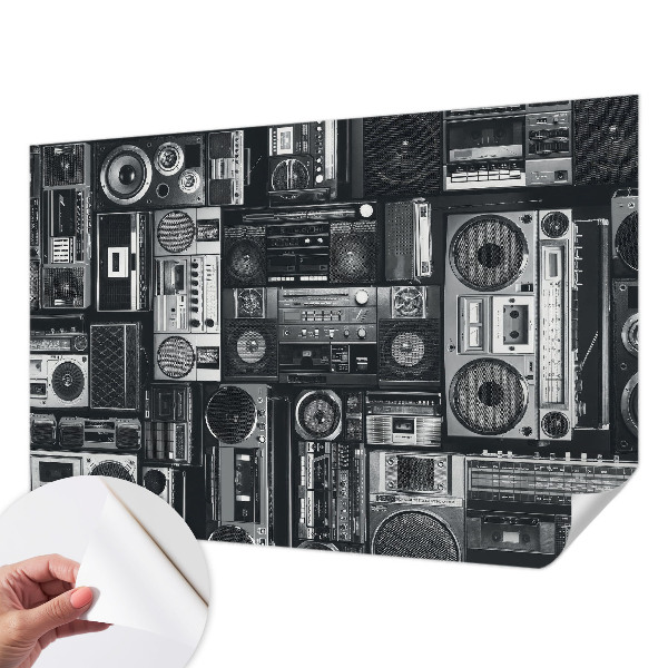 Fototapeta samoprzylepna z nadrukiem z motywem retro radia