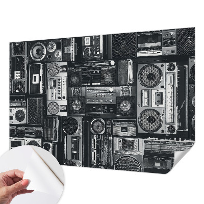 Fototapeta samoprzylepna z nadrukiem z motywem retro radia