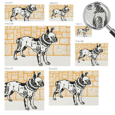 Dekoracyjna fototapeta na ścianę z motywem psa w stylu retro