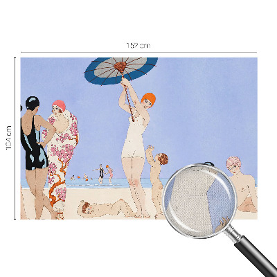 Nowoczesna fototapeta do salonu z motywem plaży w stylu retro