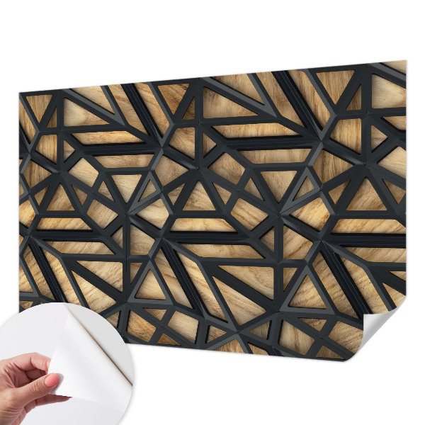 Fototapeta samoprzylepna z nadrukiem z geometrycznym połączeniem wzorów