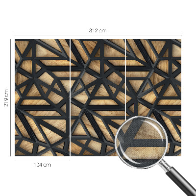Fototapeta samoprzylepna z nadrukiem z geometrycznym połączeniem wzorów
