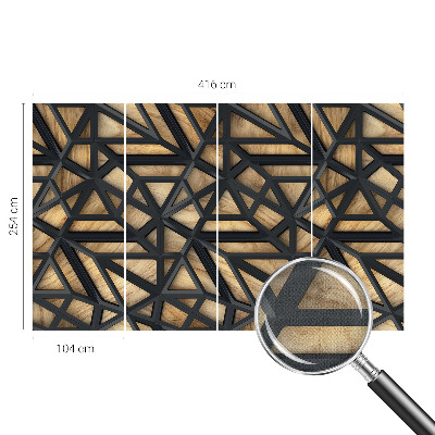 Fototapeta samoprzylepna z nadrukiem z geometrycznym połączeniem wzorów