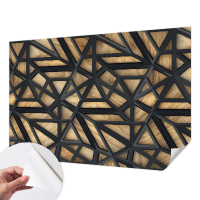 Fototapeta samoprzylepna z nadrukiem z geometrycznym połączeniem wzorów