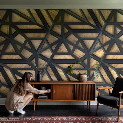 Fototapeta samoprzylepna z nadrukiem z geometrycznym połączeniem wzorów