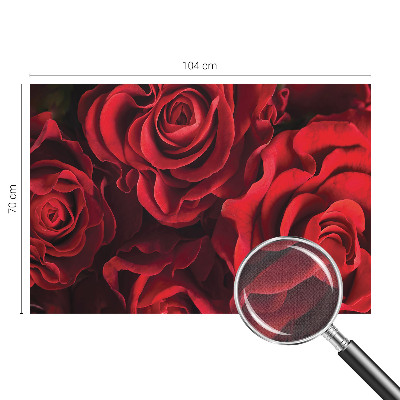 Nowoczesna fototapeta do salonu z czerwonymi różami