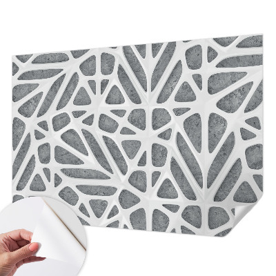 Fototapeta samoprzylepna z nadrukiem z geometrycznym motywem sieci
