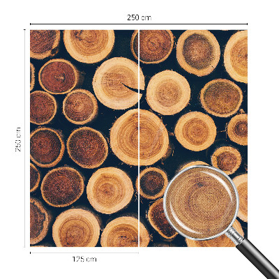 Tapeta fotograficzna z motywem drewnianych kręgów