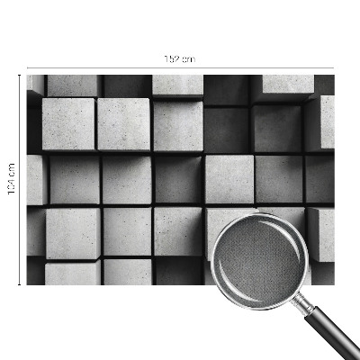 Fototapeta samoprzylepna do sypialni z geometrycznym wzorem sześcianów