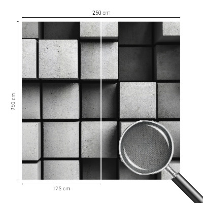 Fototapeta samoprzylepna do sypialni z geometrycznym wzorem sześcianów