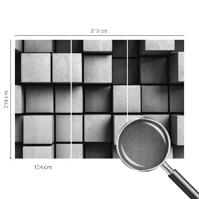 Fototapeta samoprzylepna do sypialni z geometrycznym wzorem sześcianów