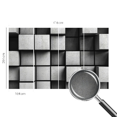Fototapeta samoprzylepna do sypialni z geometrycznym wzorem sześcianów