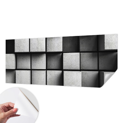 Fototapeta samoprzylepna do sypialni z geometrycznym wzorem sześcianów