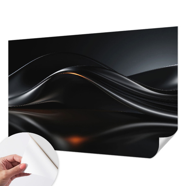 Tapeta fotograficzna z motywem metalicznych fal