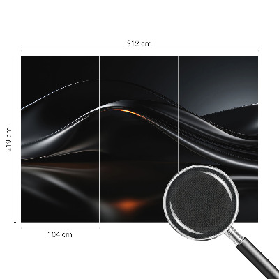Tapeta fotograficzna z motywem metalicznych fal