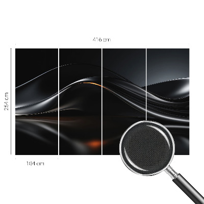 Tapeta fotograficzna z motywem metalicznych fal