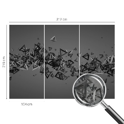 Nowoczesna fototapeta do salonu z geometrycznym abstrakcyjnym wzorem