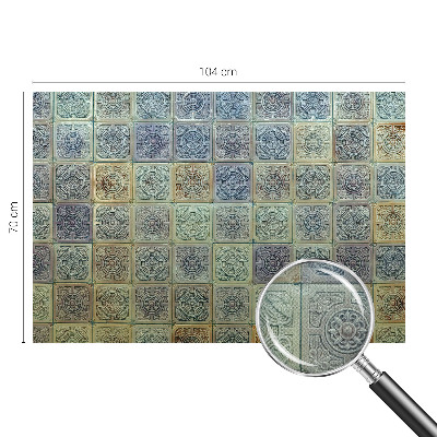 Fototapeta samoprzylepna do sypialni z motywem geometrycznych kafli