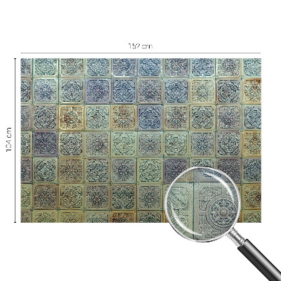 Fototapeta samoprzylepna do sypialni z motywem geometrycznych kafli