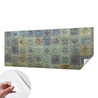 Fototapeta samoprzylepna do sypialni z motywem geometrycznych kafli