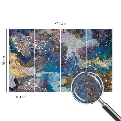 Nowoczesna fototapeta do salonu z motywem kosmicznej mozaiki
