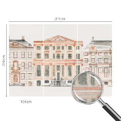 Dekoracyjna fototapeta na ścianę z motywem klasycznych budynków
