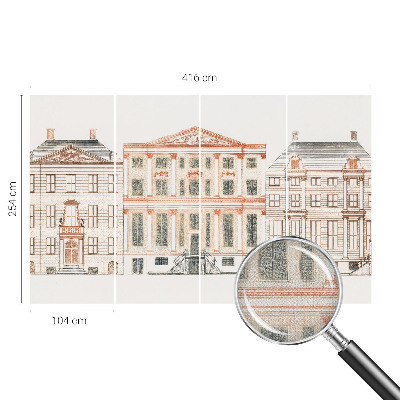 Dekoracyjna fototapeta na ścianę z motywem klasycznych budynków