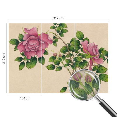 Tapeta fotograficzna z motywem romantycznych róż