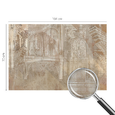 Nowoczesna fototapeta do salonu z historycznymi ornamentami