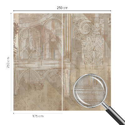 Nowoczesna fototapeta do salonu z historycznymi ornamentami