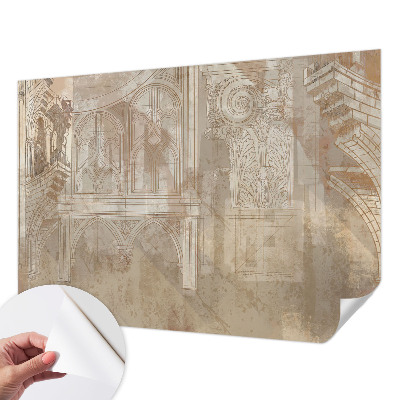 Nowoczesna fototapeta do salonu z historycznymi ornamentami