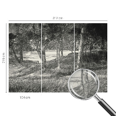 Fototapeta samoprzylepna z nadrukiem z motywem spokojnego pejzażu