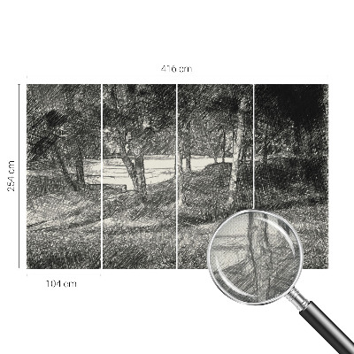 Fototapeta samoprzylepna z nadrukiem z motywem spokojnego pejzażu
