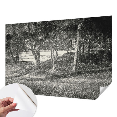 Fototapeta samoprzylepna z nadrukiem z motywem spokojnego pejzażu