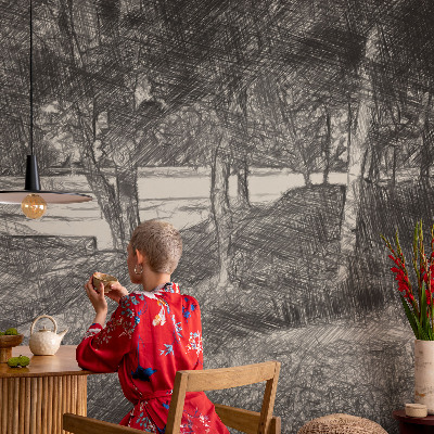 Fototapeta samoprzylepna z nadrukiem z motywem spokojnego pejzażu
