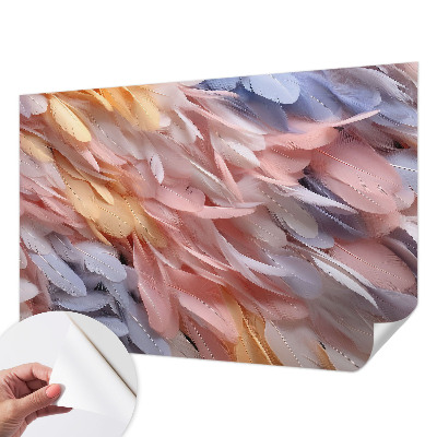 Tapeta fotograficzna samoprzylepna z motywem pastelowych piór