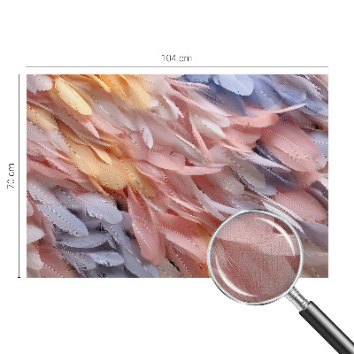 Tapeta fotograficzna samoprzylepna z motywem pastelowych piór